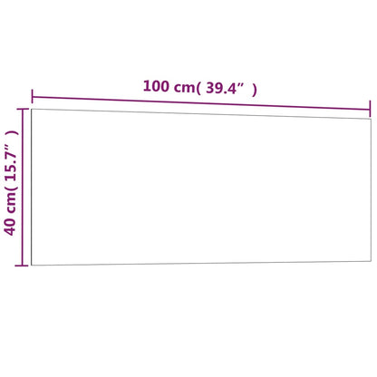 Wall-mounted Magnetic Board White 100x40 cm Tempered Glass