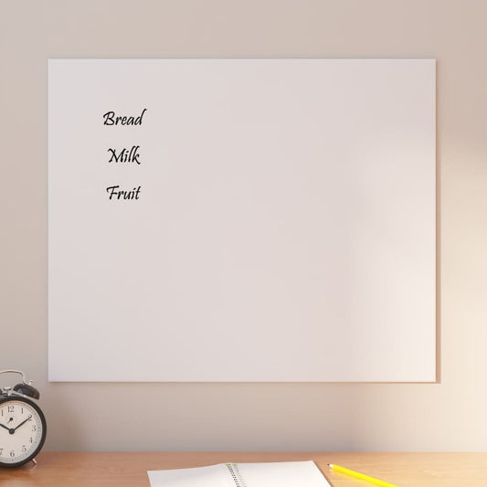 Wall-mounted Magnetic Board White 60x50 cm Tempered Glass