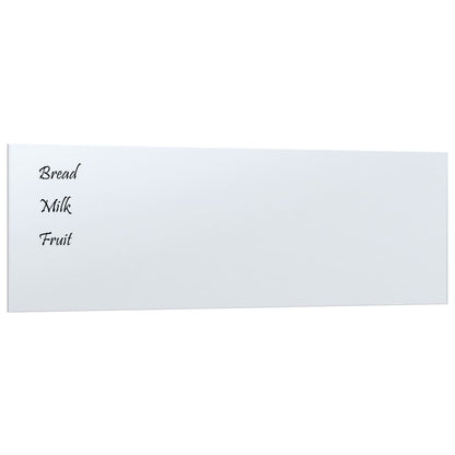 Wall-mounted Magnetic Board White 60x20 cm Tempered Glass