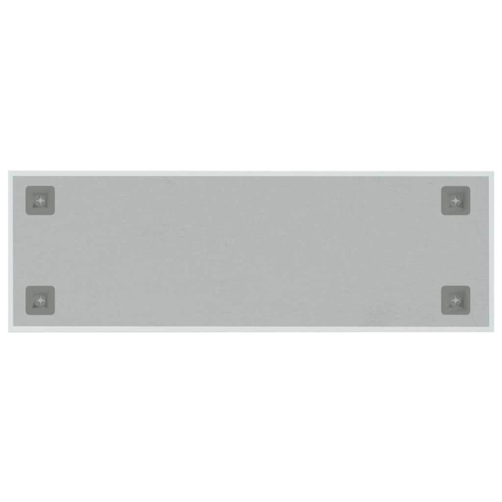 Wall-mounted Magnetic Board White 60x20 cm Tempered Glass