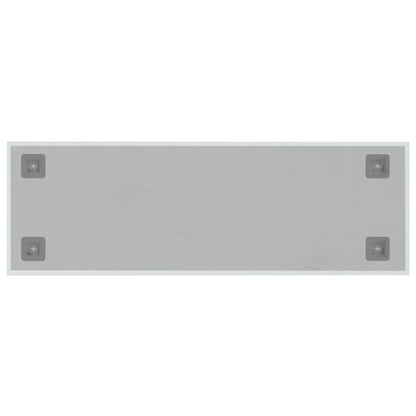 Wall-mounted Magnetic Board White 60x20 cm Tempered Glass