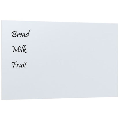 Wall-mounted Magnetic Board White 100x60 cm Tempered Glass