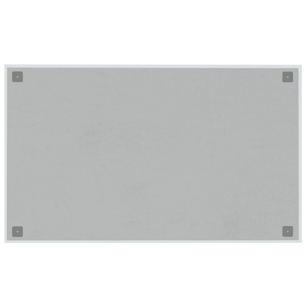 Wall-mounted Magnetic Board White 100x60 cm Tempered Glass