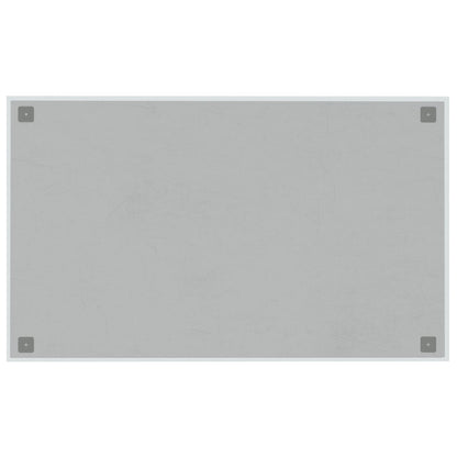 Wall-mounted Magnetic Board White 100x60 cm Tempered Glass