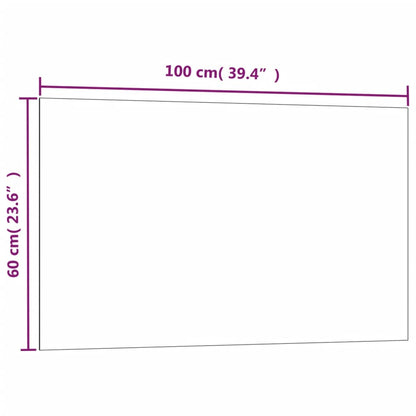 Wall-mounted Magnetic Board White 100x60 cm Tempered Glass