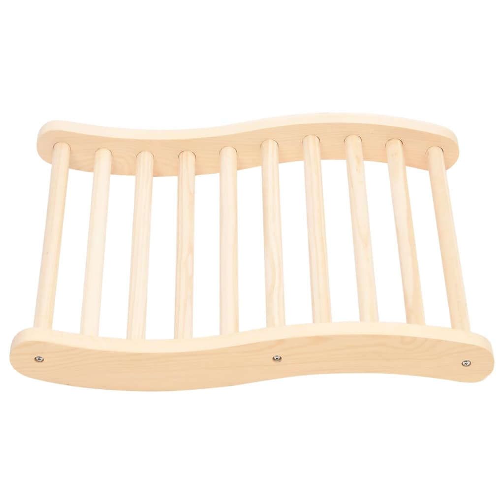 S-Shape Sauna Backrest Solid Wood Pine