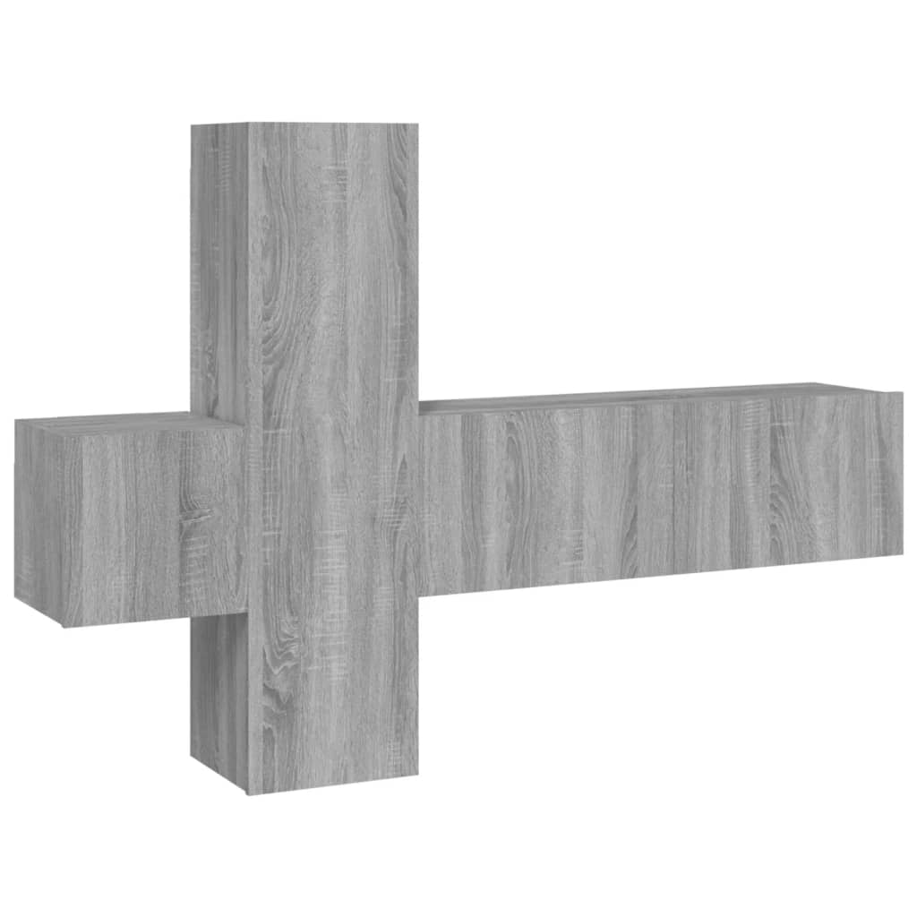 3 Piece TV Cabinet Set Grey Sonoma Engineered Wood