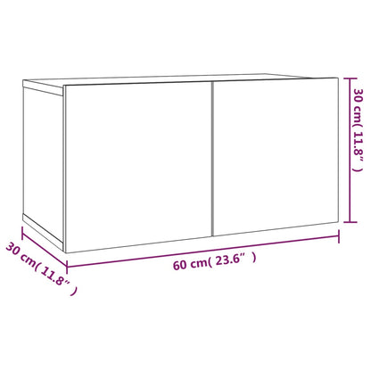 2 Piece TV Cabinet Set Smoked Oak Engineered Wood