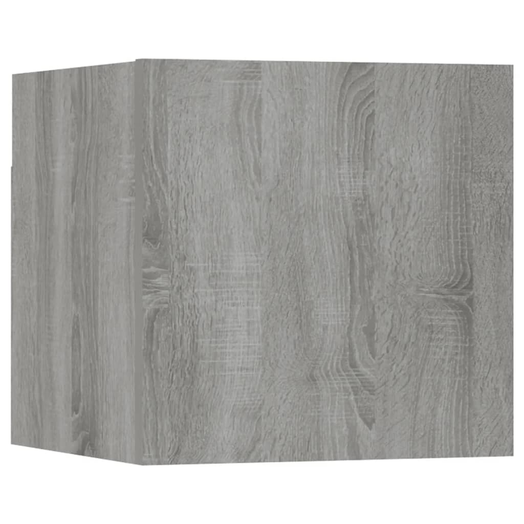 Wall-mounted TV Cabinet Set Grey Sonoma Engineered Wood