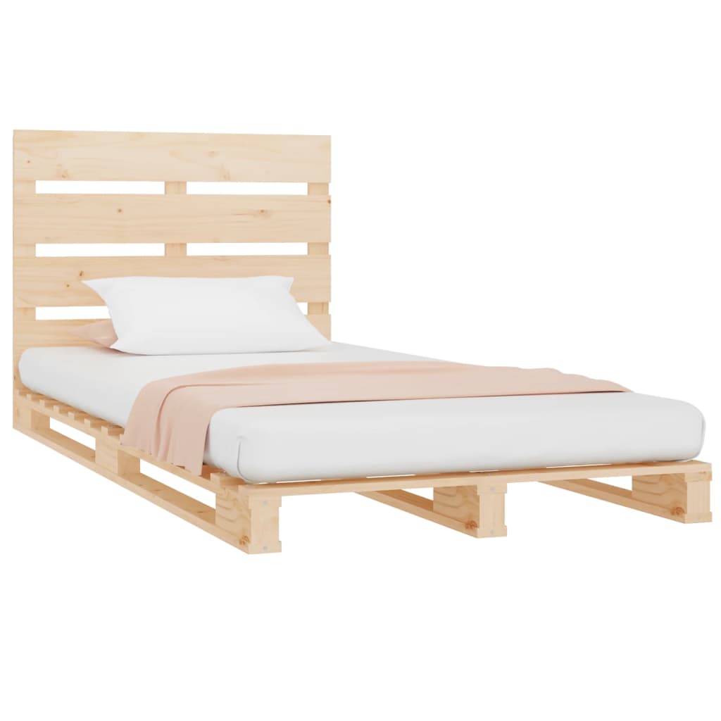 Bed Frame without Mattress 90x200 cm Solid Wood Pine