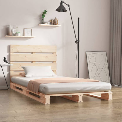 Bed Frame without Mattress 90x200 cm Solid Wood Pine