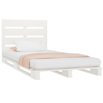 Bed Frame without Mattress White 90x200 cm Solid Wood Pine