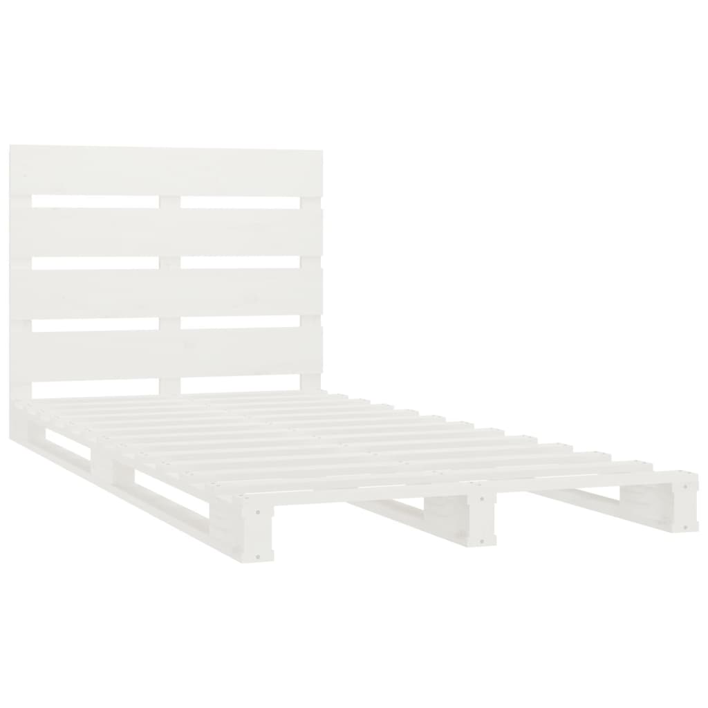 Bed Frame without Mattress White 90x200 cm Solid Wood Pine