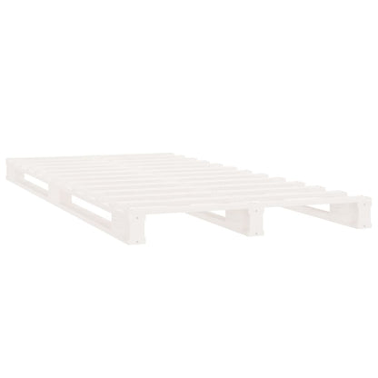 Bed Frame without Mattress White 90x200 cm Solid Wood Pine