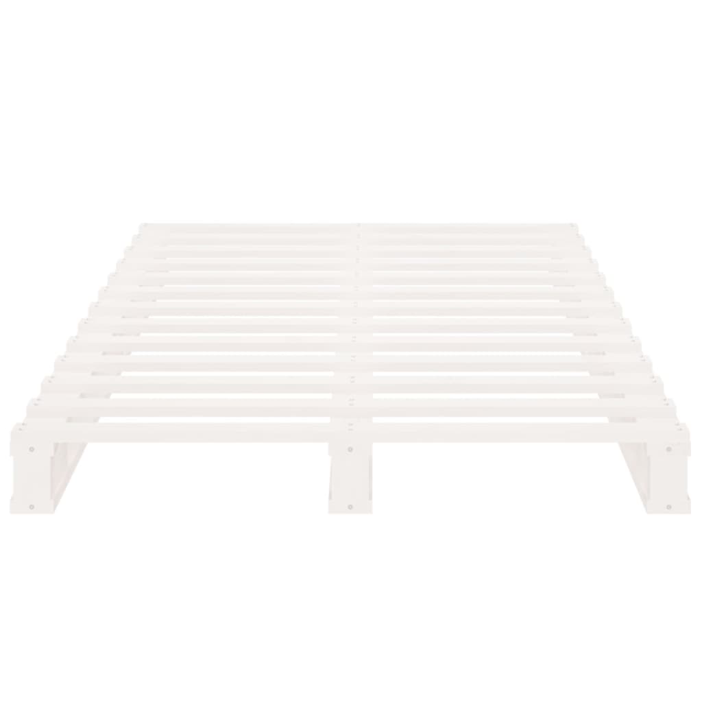 Bed Frame without Mattress White 90x200 cm Solid Wood Pine