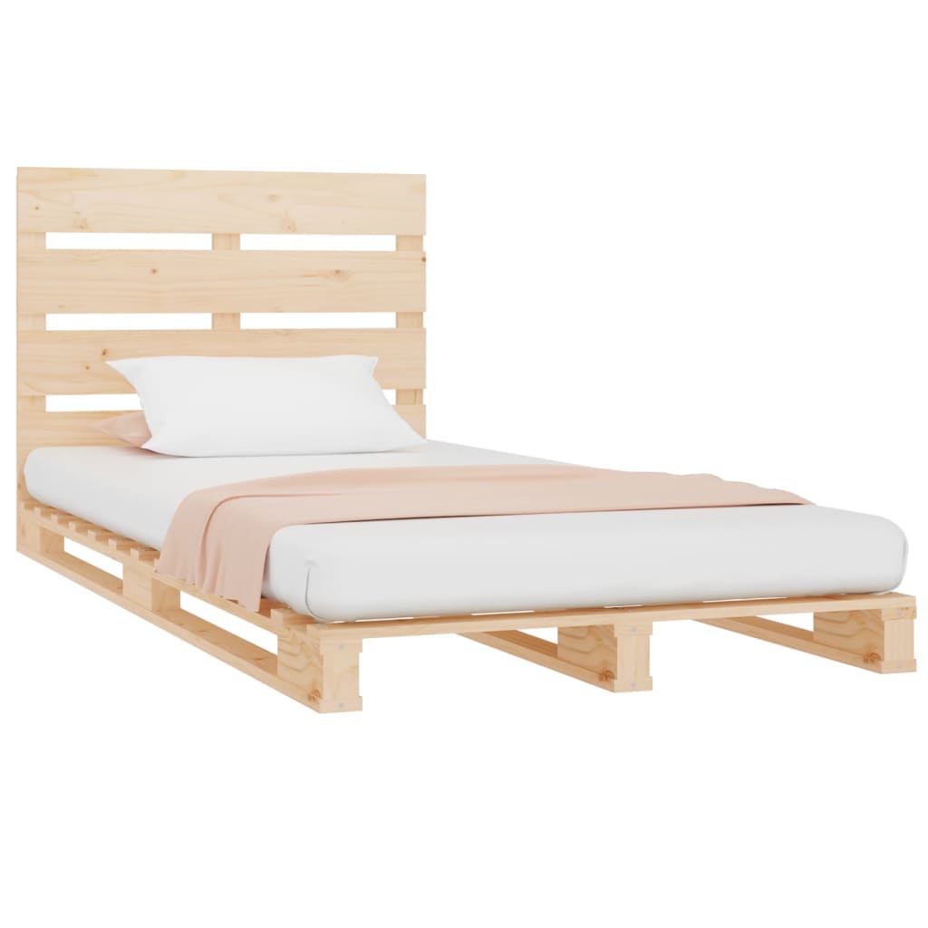 Bed Frame without Mattress 100x200 cm Solid Wood Pine