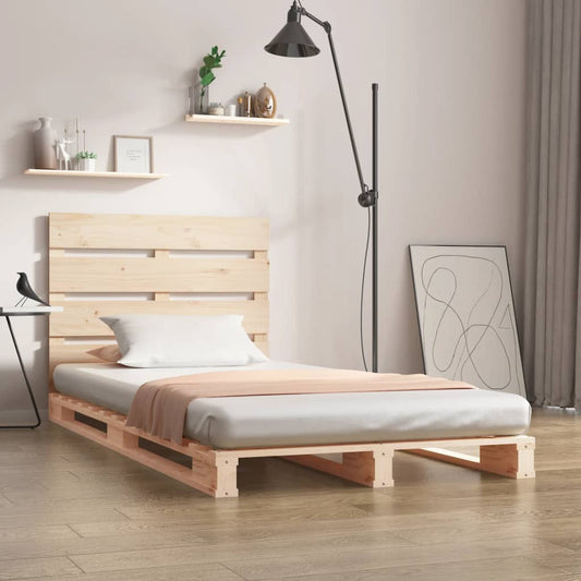 Bed Frame without Mattress 100x200 cm Solid Wood Pine