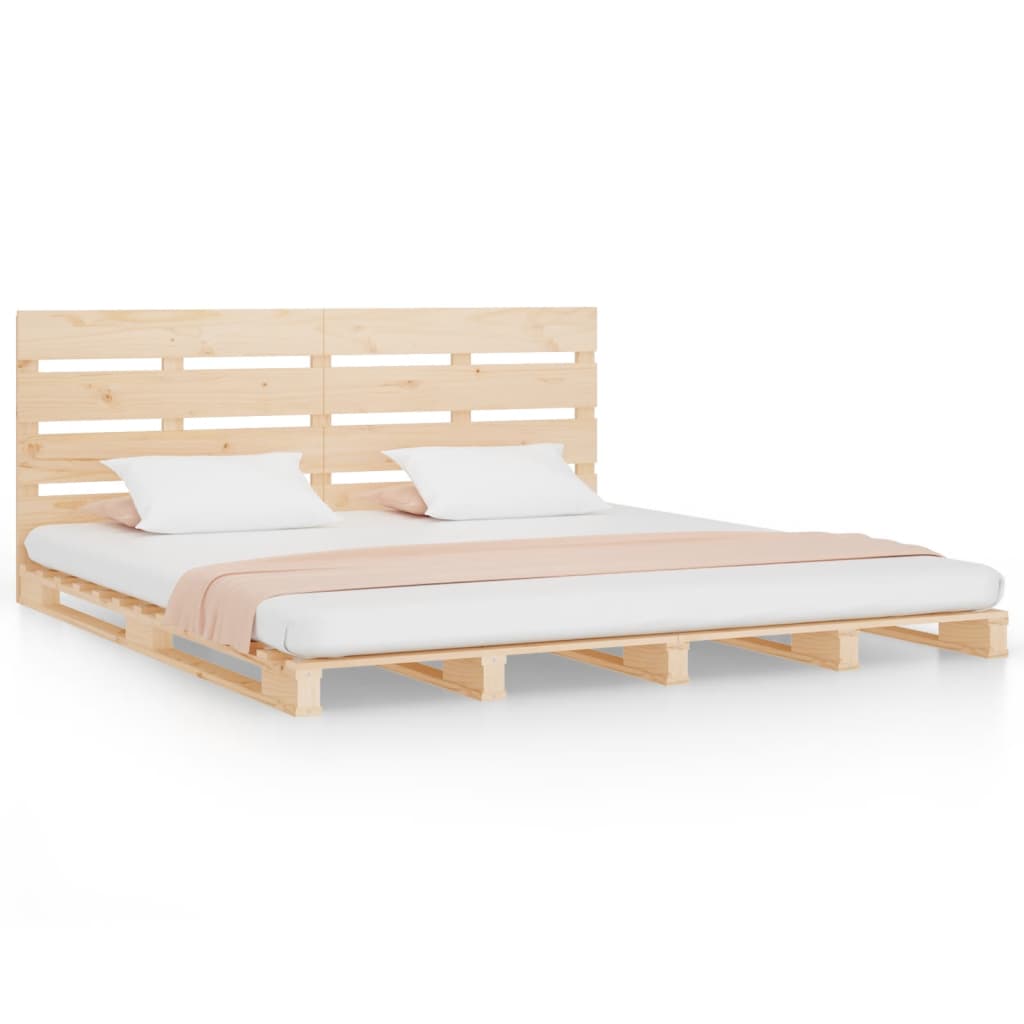 Bed Frame without Mattress 120x200 cm Solid Wood Pine