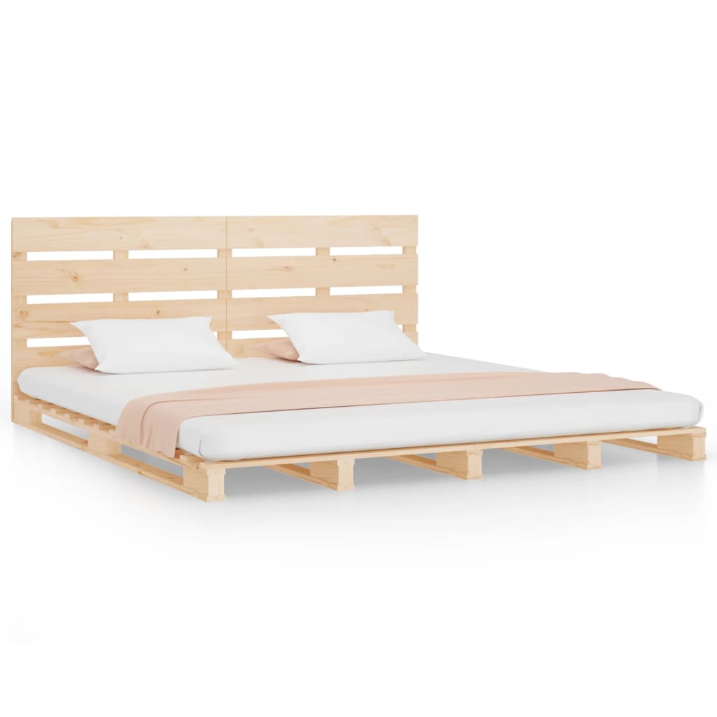 Bed Frame without Mattress 140x200 cm Solid Wood Pine