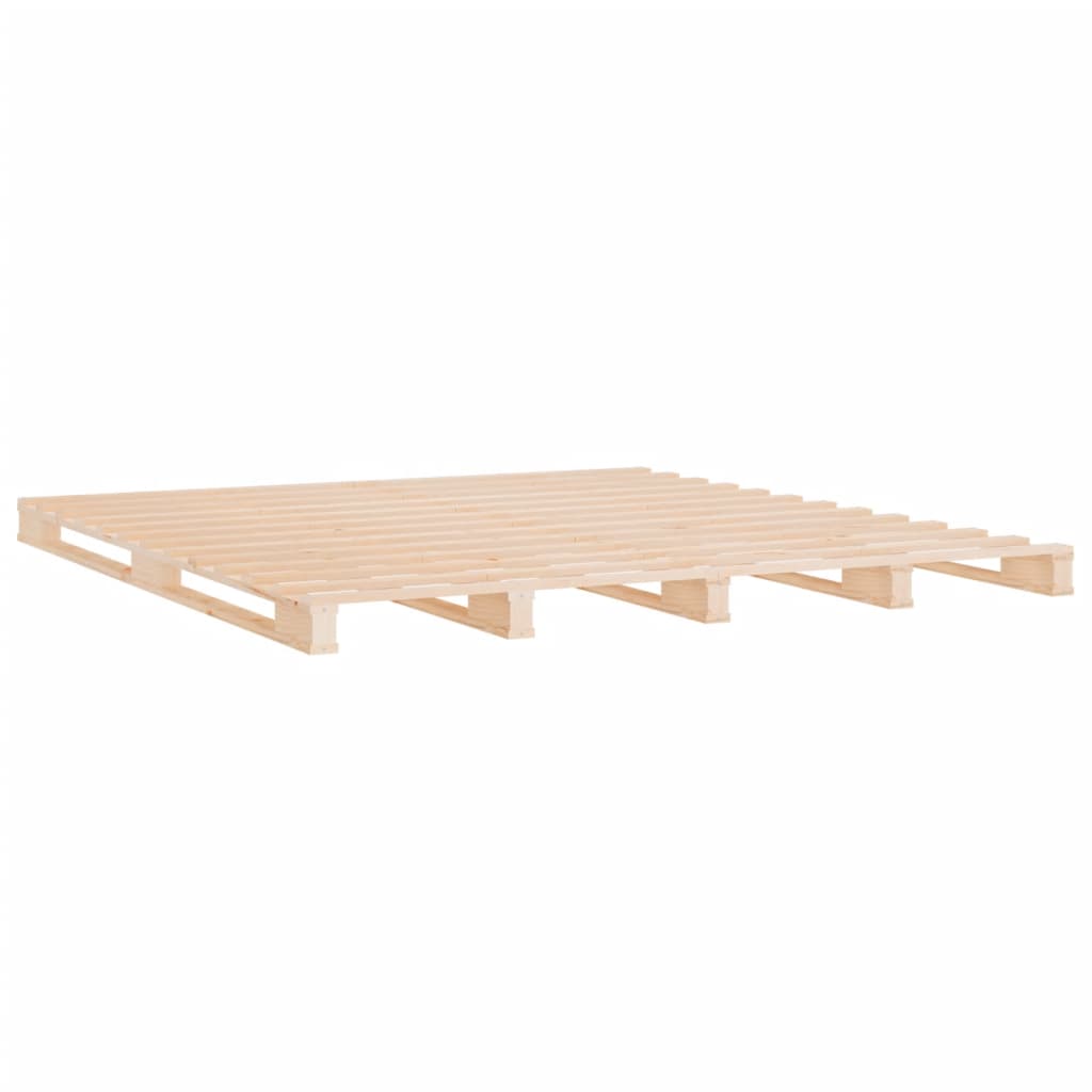 Bed Frame without Mattress 140x200 cm Solid Wood Pine