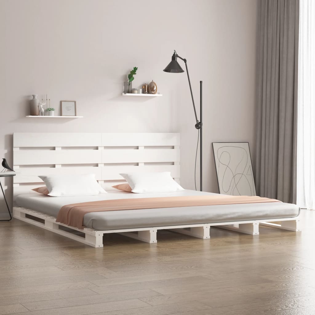 Bed Frame without Mattress White 140x200 cm Solid Wood Pine