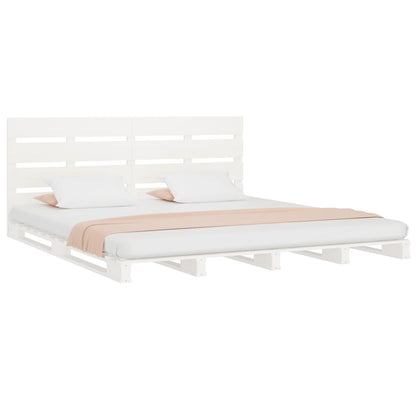 Bed Frame without Mattress White 160x200 cm Solid Wood Pine