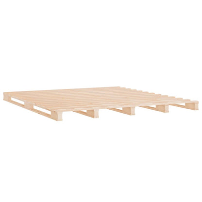 Bed Frame without Mattress 200x200 cm Solid Wood Pine