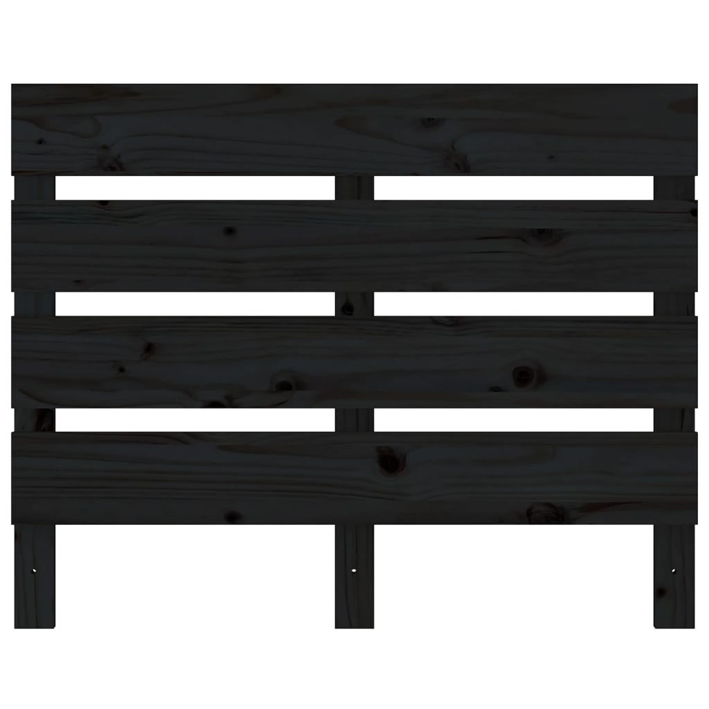 Bed Frame Black 75x190 cm Small Single Solid Wood Pine