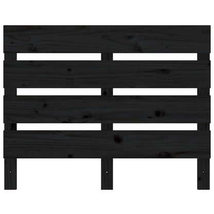 Bed Frame Black 75x190 cm Small Single Solid Wood Pine