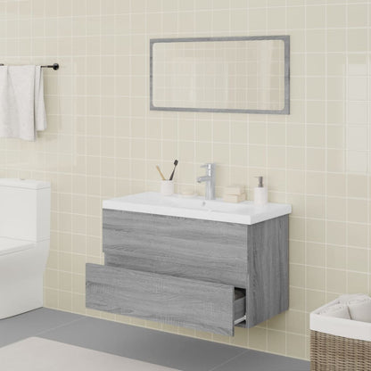 Bathroom Furniture Set Grey Sonoma Engineered Wood