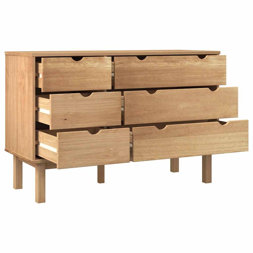 Drawer Cabinet OTTA 111x43x73.5cm Solid Wood Pine