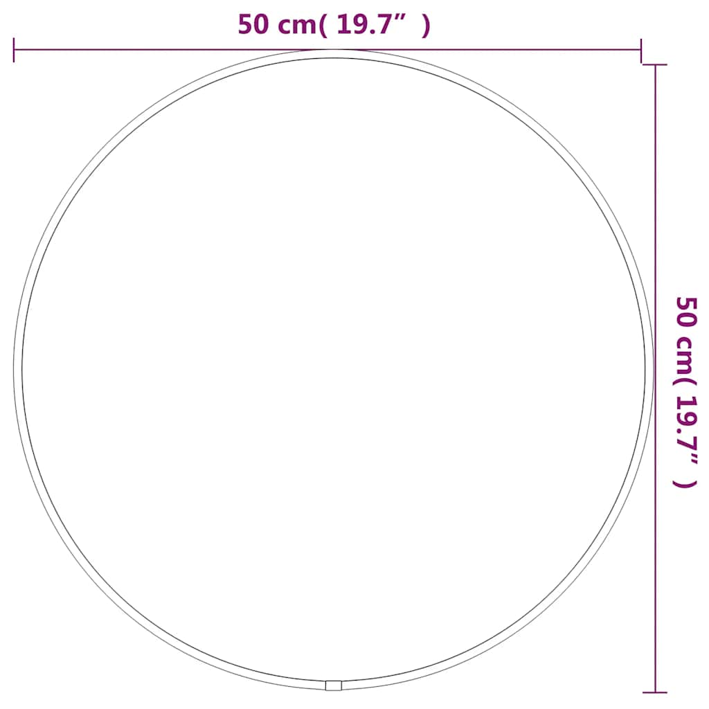 Wall Mirror Gold Ø 50 cm Round