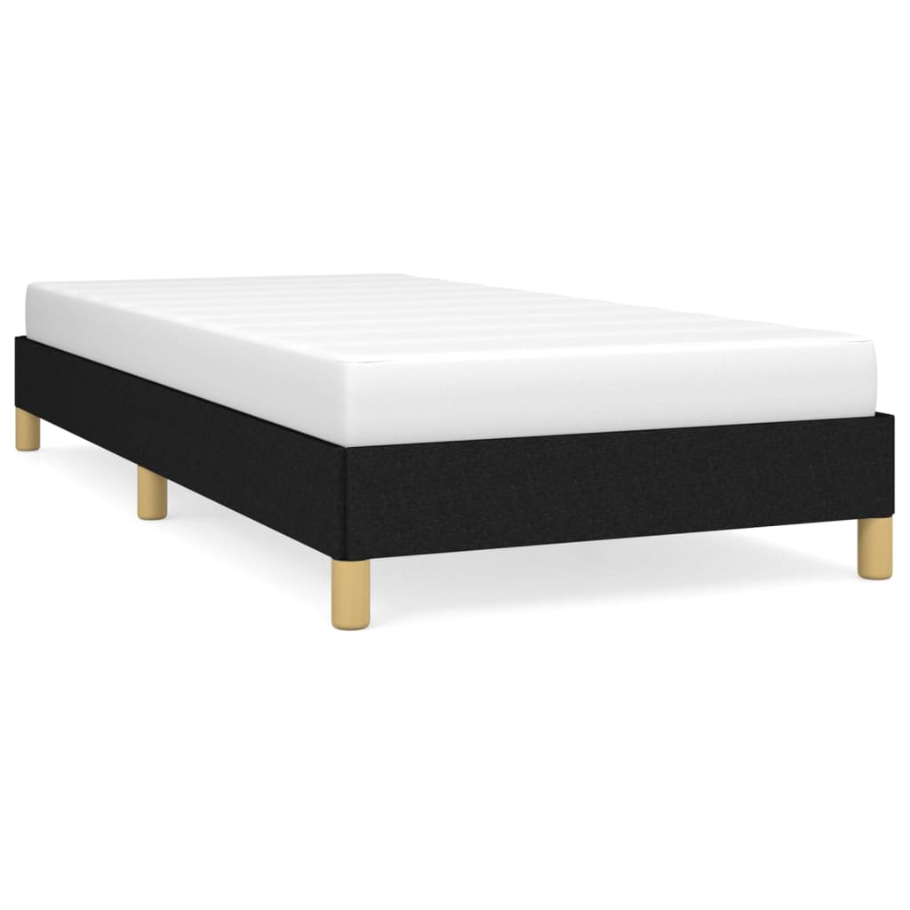 Bed Frame Black 90x190 cm Single Fabric