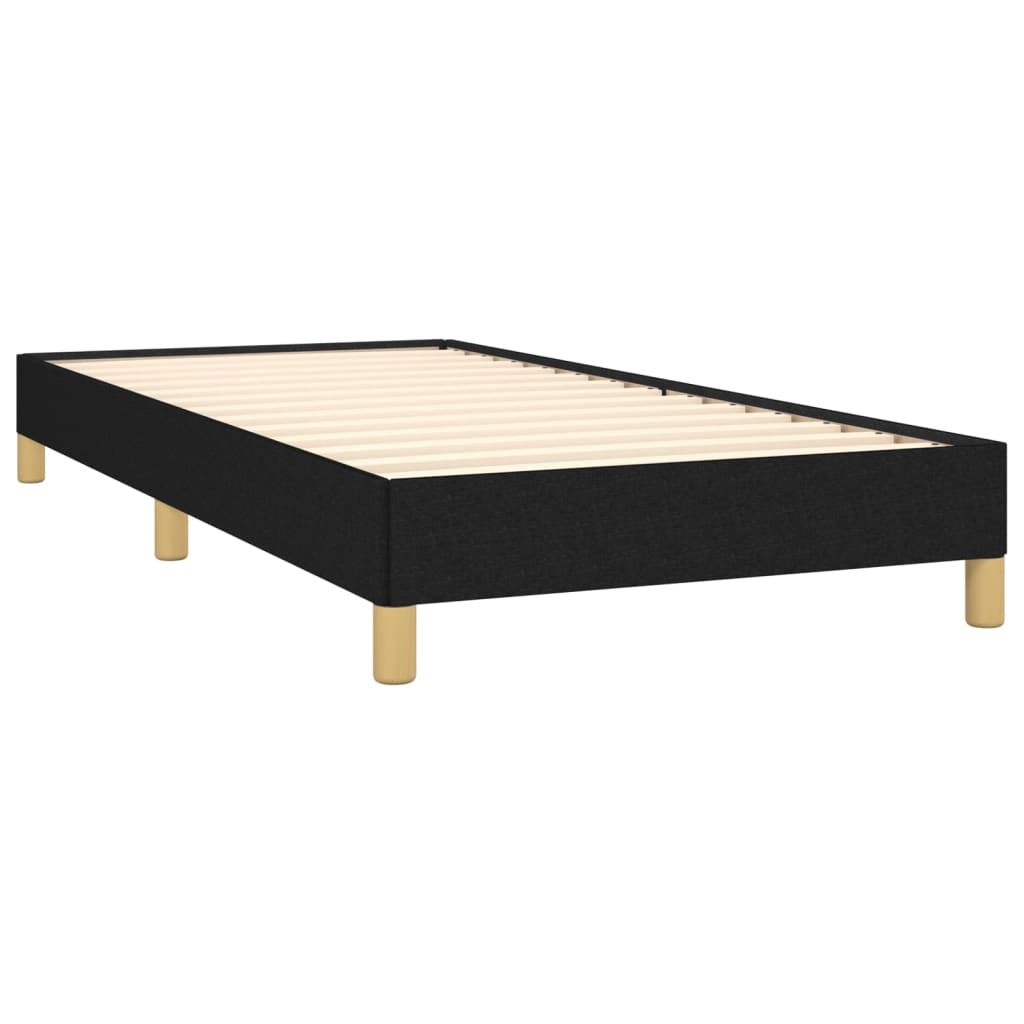 Bed Frame Black 90x190 cm Single Fabric