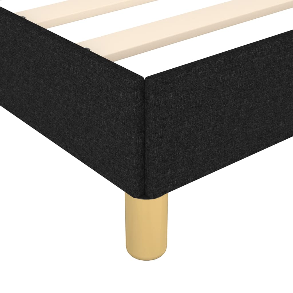 Bed Frame Black 90x190 cm Single Fabric