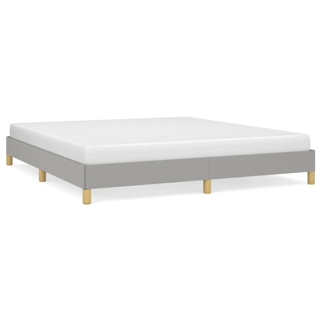 Bed Frame without Mattress Light Grey 180x200 cm Super King Fabric