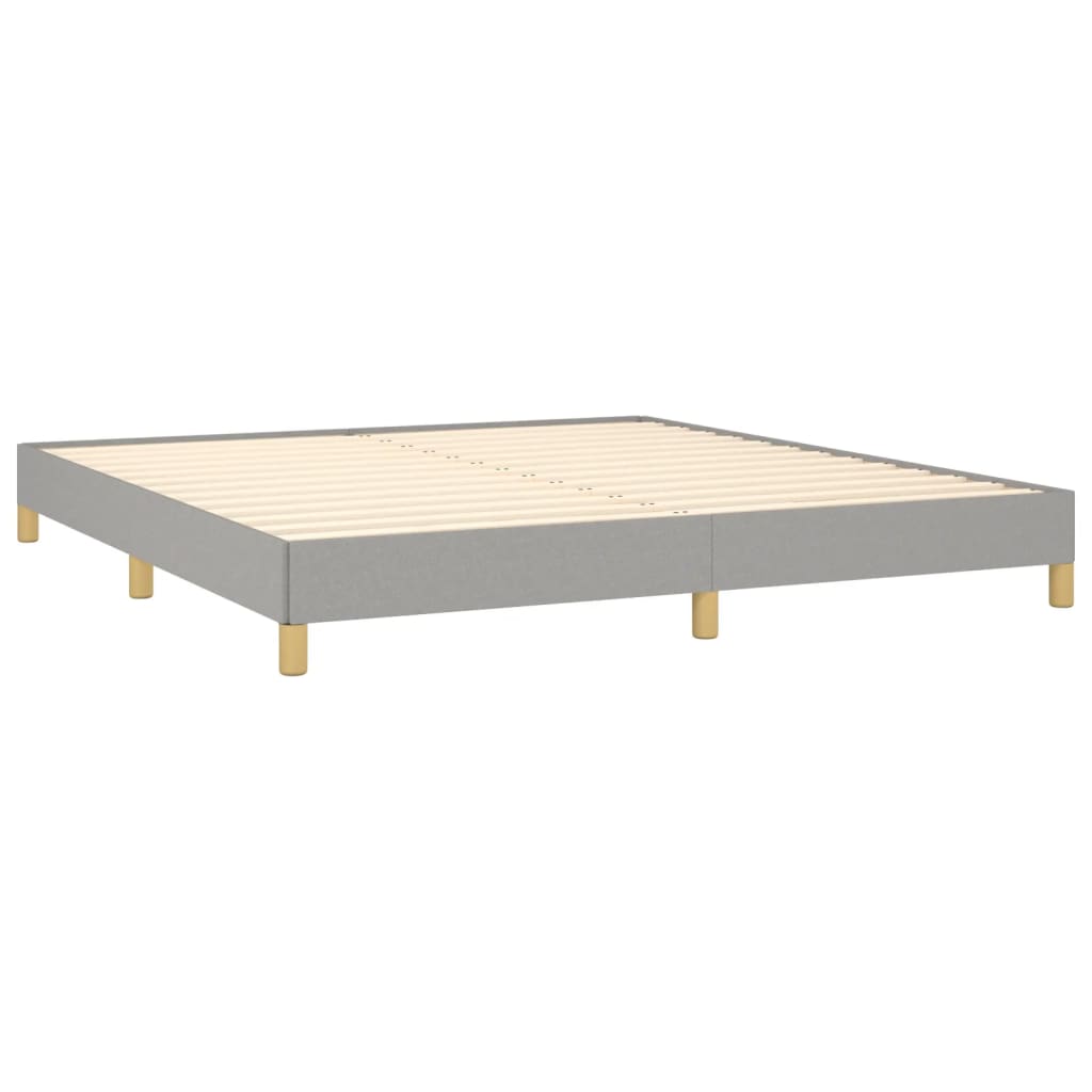 Bed Frame without Mattress Light Grey 180x200 cm Super King Fabric