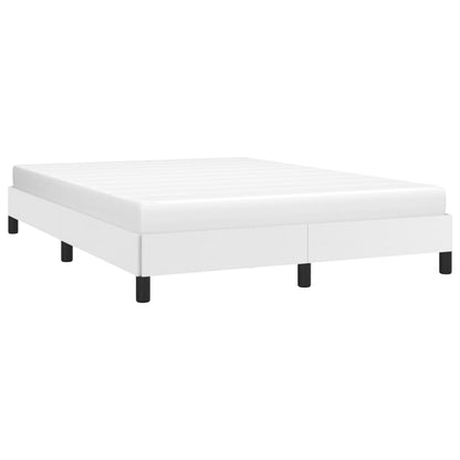 Bed Frame without Mattress White 135x190 cm Double Faux Leather