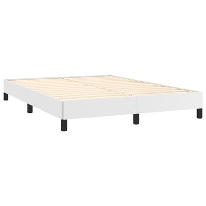 Bed Frame without Mattress White 135x190 cm Double Faux Leather