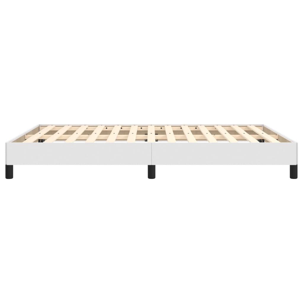 Bed Frame without Mattress White 135x190 cm Double Faux Leather