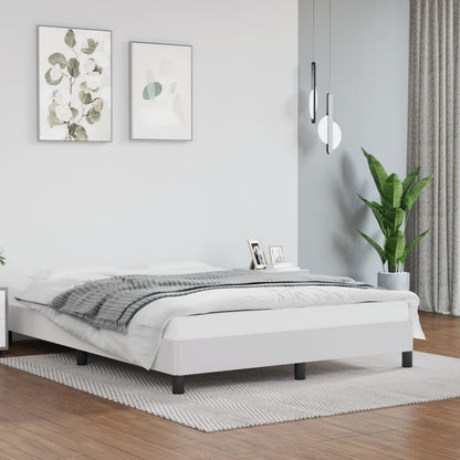 Bed Frame without Mattress White 135x190 cm Double Faux Leather