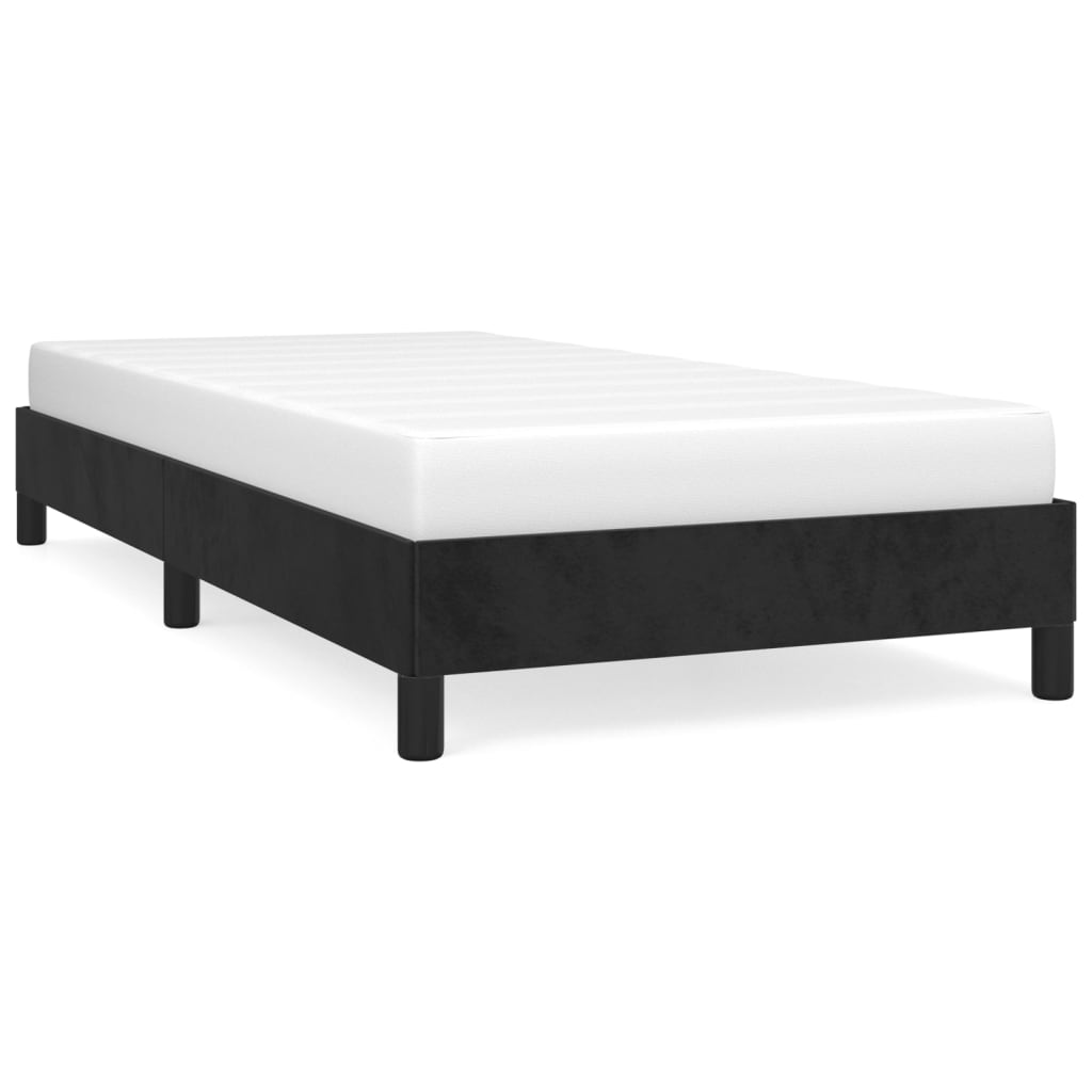 Bed Frame without Mattress Black 90x190 cm Single Single Velvet