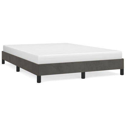 Bed Frame without Mattress Dark Grey 135x190 cm Double Double Velvet