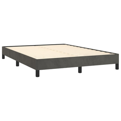 Bed Frame without Mattress Dark Grey 135x190 cm Double Double Velvet