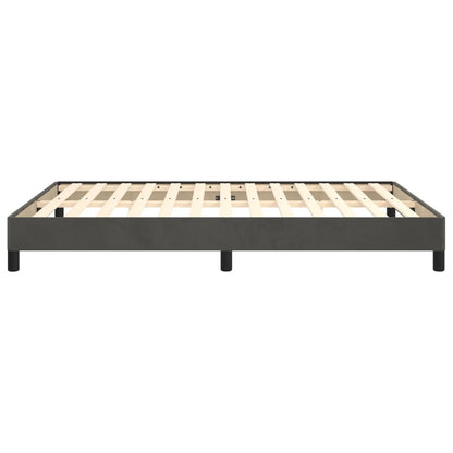 Bed Frame without Mattress Dark Grey 135x190 cm Double Double Velvet