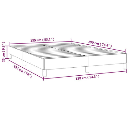 Bed Frame without Mattress Dark Grey 135x190 cm Double Double Velvet