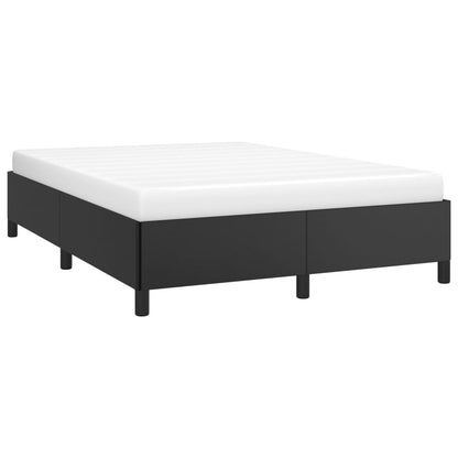 Bed Frame Black Double Faux Leather