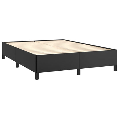 Bed Frame Black Double Faux Leather