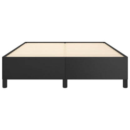 Bed Frame Black Double Faux Leather