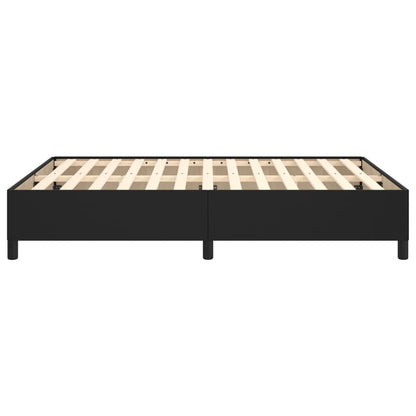 Bed Frame Black Double Faux Leather